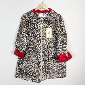 Susan Graver NWT Size 1X Womens Packable Lightweight Wind Jacket in Animal Print